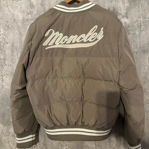 Moncler beige tan Bomber Jacket